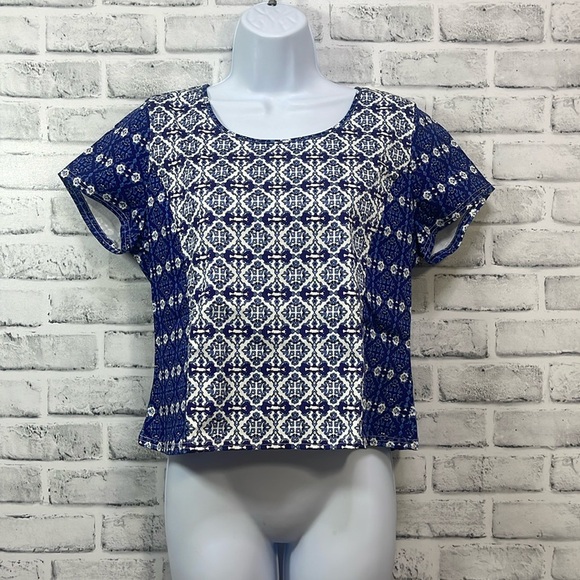 Gianni Bini Crop Stretch Zipper Blouse Small(?) - Picture 1 of 7